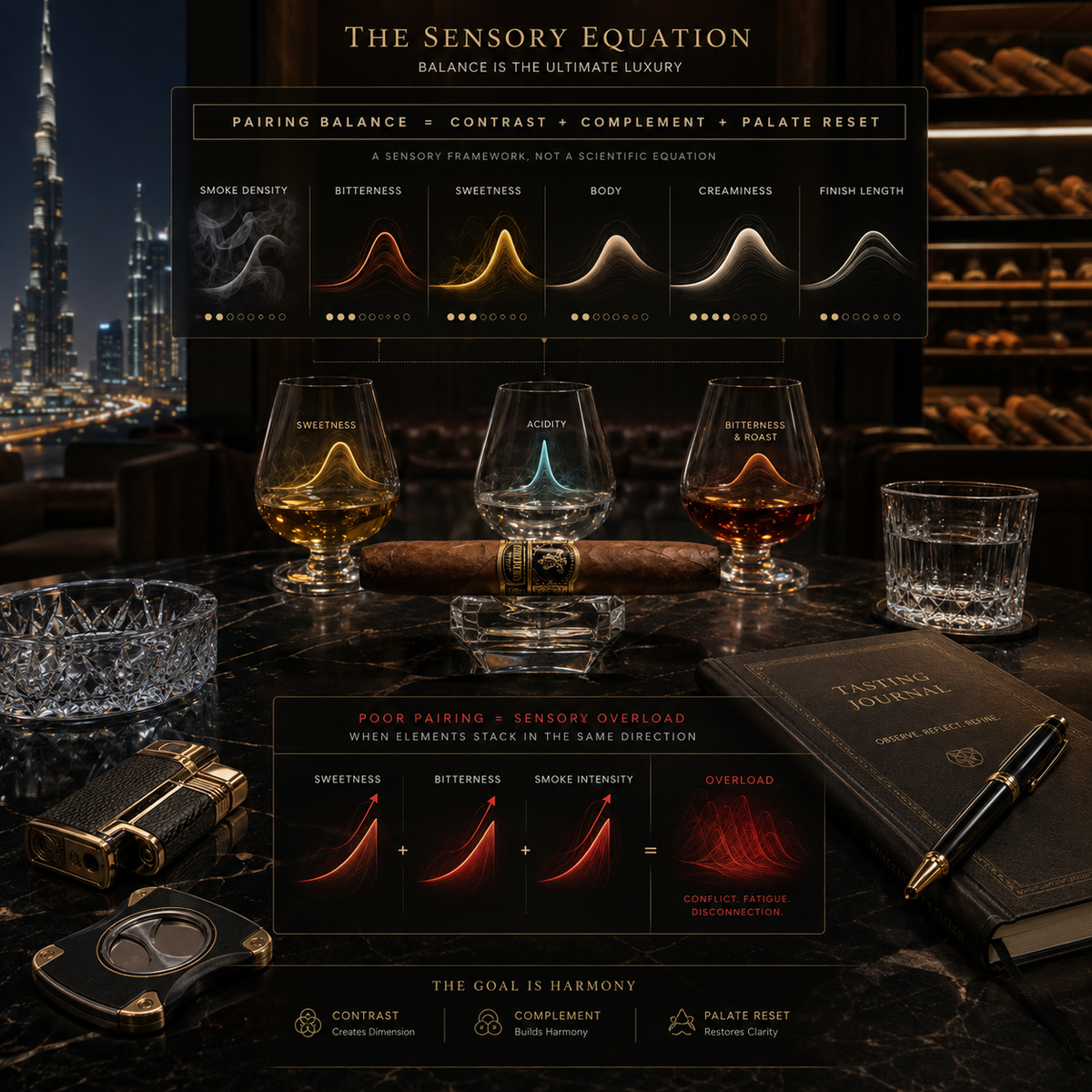 Sweetness, Acidity and Smoke: The Mathematics of Pairing