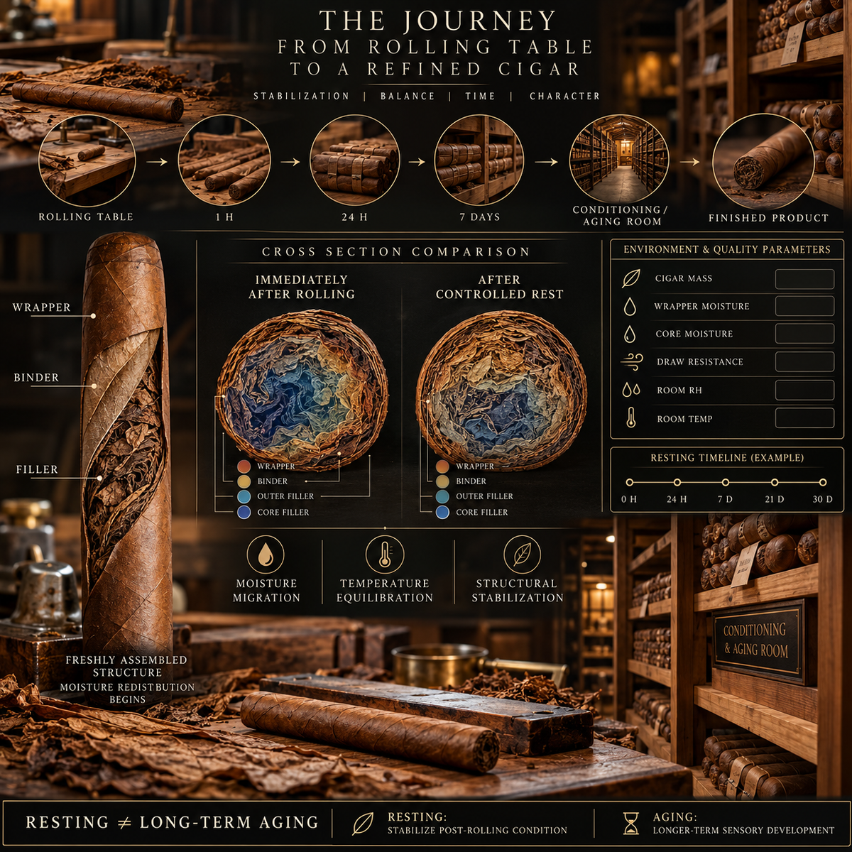 Why Freshly Rolled Cigars Need to Rest