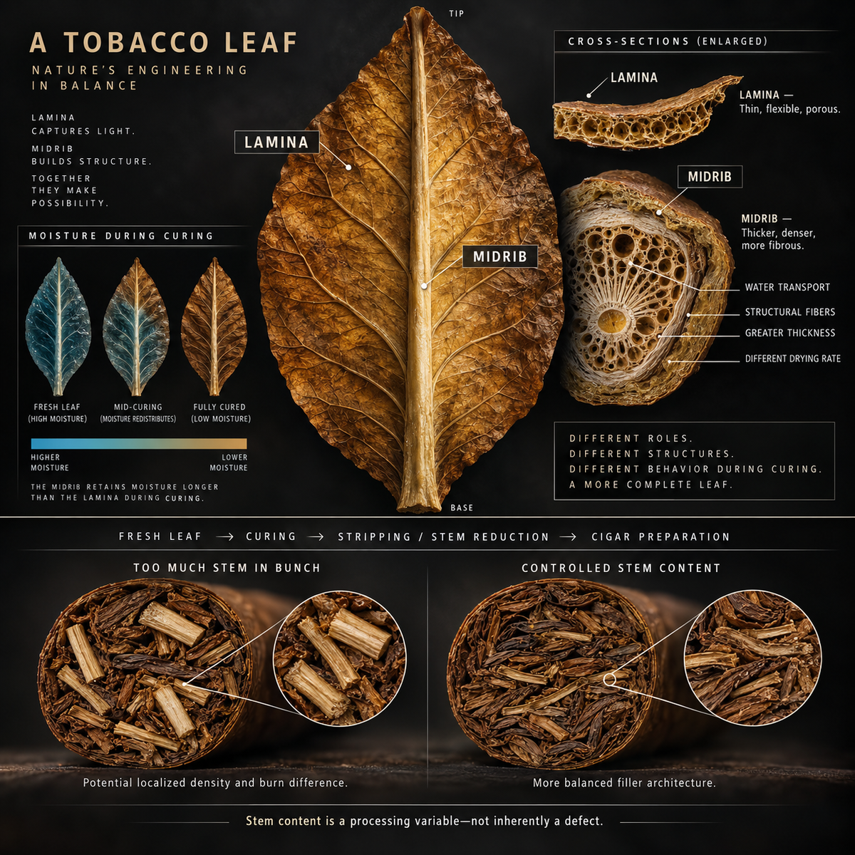 The Midrib Problem: Why One Part of Tobacco Behaves Differently