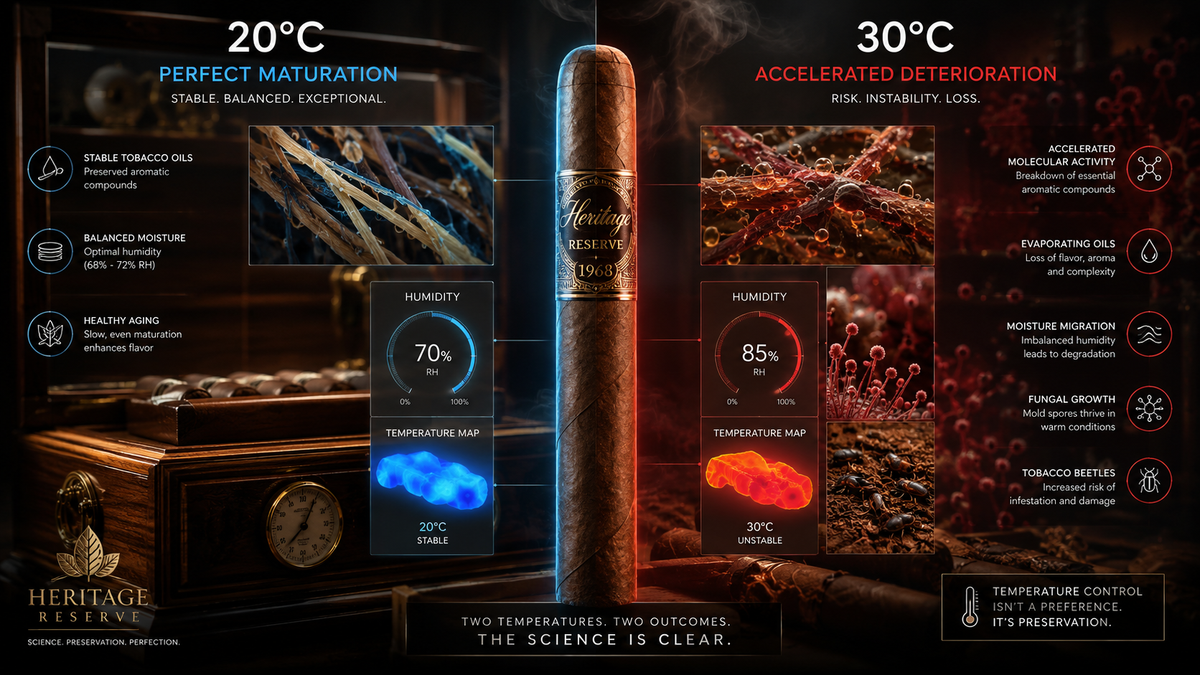 What Happens Inside a Cigar at 30°C?