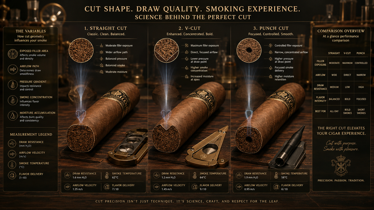 Straight Cut, V-Cut, Punch: Three Cuts, Three Different Cigars