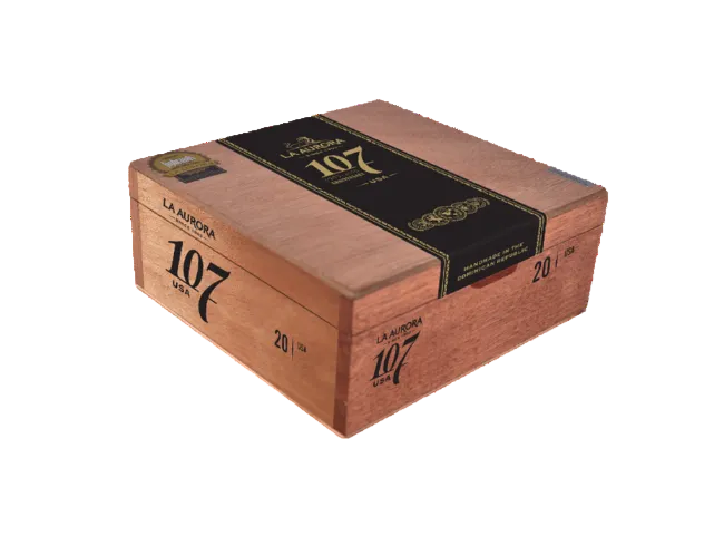 La Aurora 107 USA Toro fine cigar with Connecticut Broadleaf wrapper – available at Los Angeles luxury cigar shop
