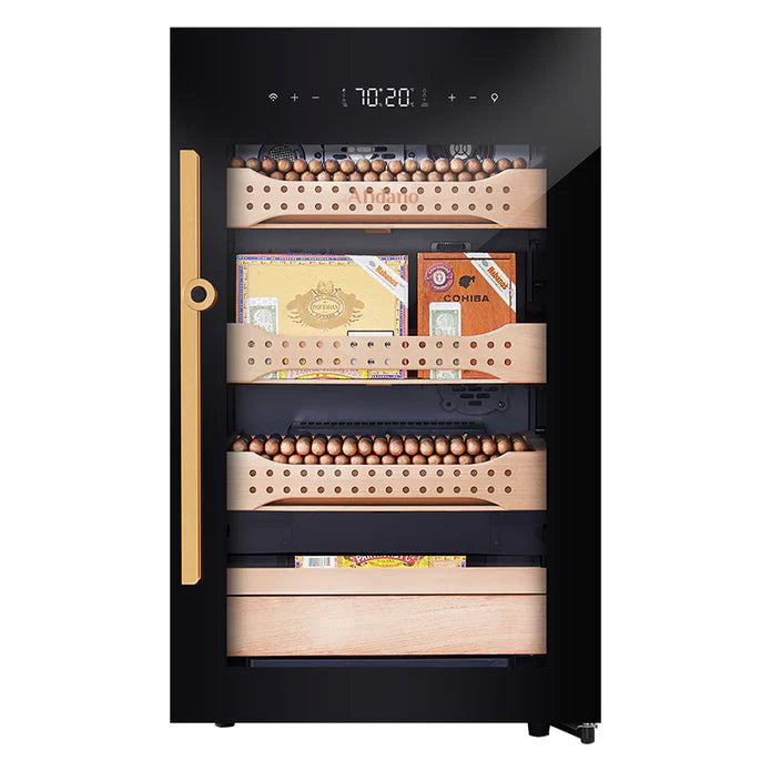 Afidano high end cigar humdior with 850 premium cigars and digital temperature controls