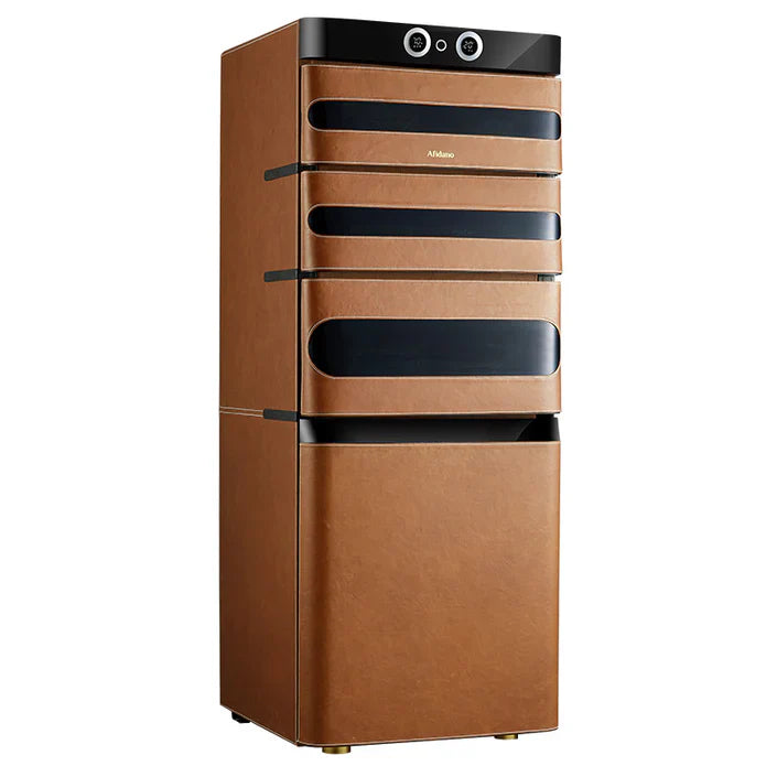 light brown tobacco humidifier with digital controls