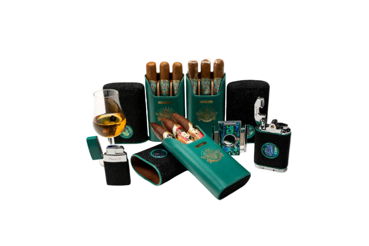 Brizard and Co -  Cigar Set - Abalone and Stingray Leather Collection (Limited Edition) with Cigar Inc. Logo