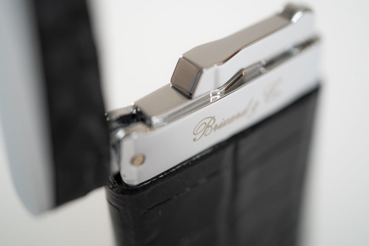 high end cigar lighter Brizard and Co. The Sottile Lighter  Croco Black