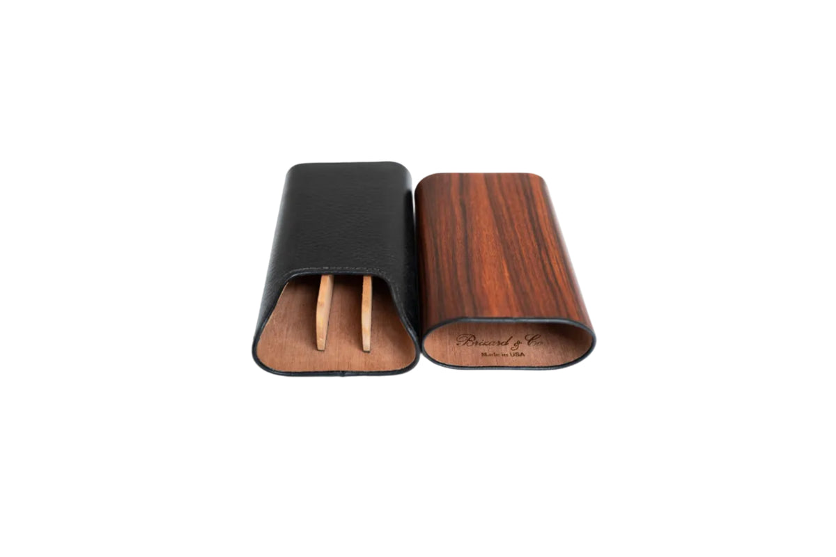 Brizard and Co. - The "Show Band" 3 Cigar Case - Dakota Black
