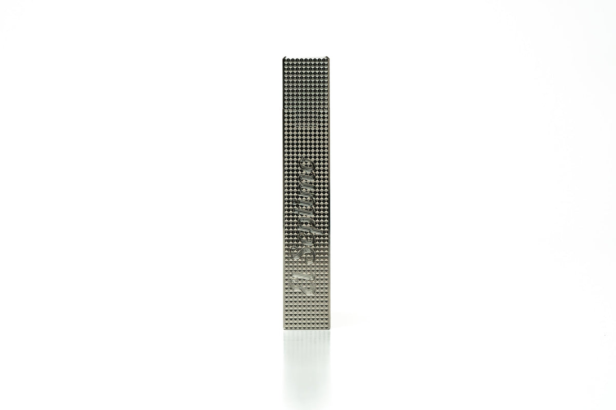 Luxury cigar lighter with diamond head guilloche pattern