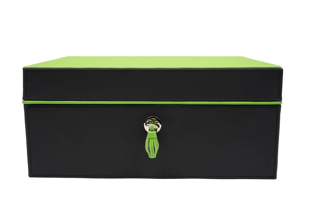Brizard & Co – “Airflow” Cigar Humidor (30/40 Count) – Racing Black & Lime Green Collection