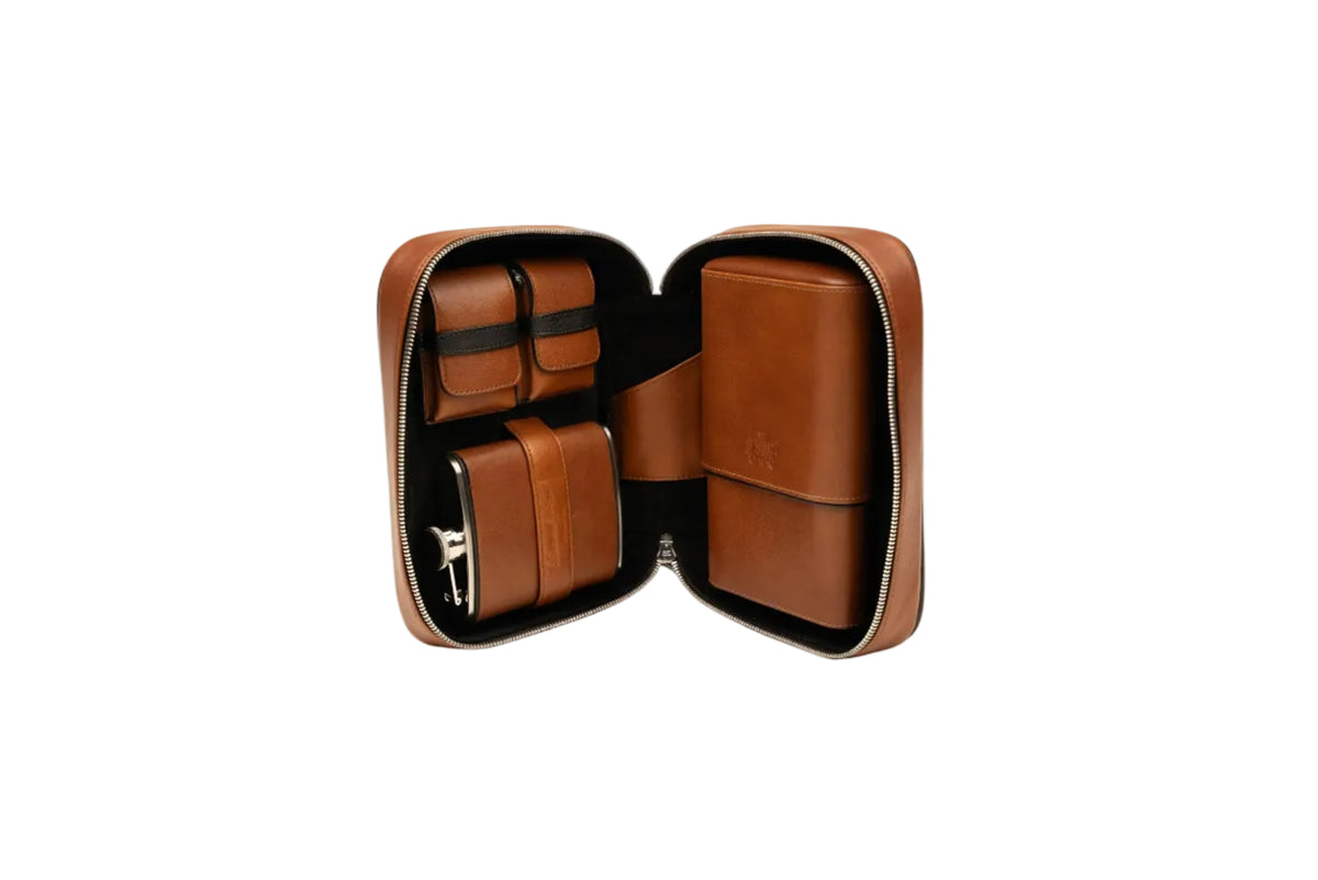 Brizard & Co – Havana Traveler - Whisky Calf Leather & Black Collection – 2 Options
