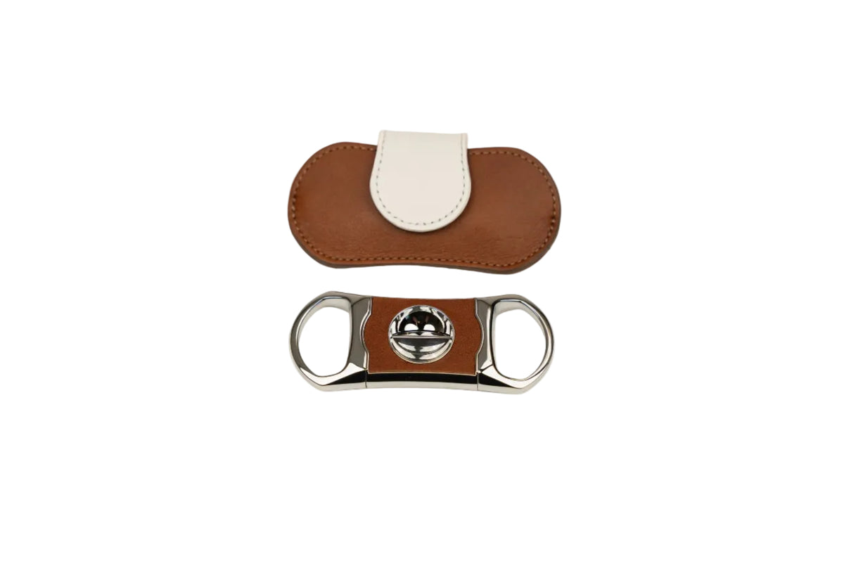 Brizard & Co – The “V” Cutter - Whisky Calf Leather & White