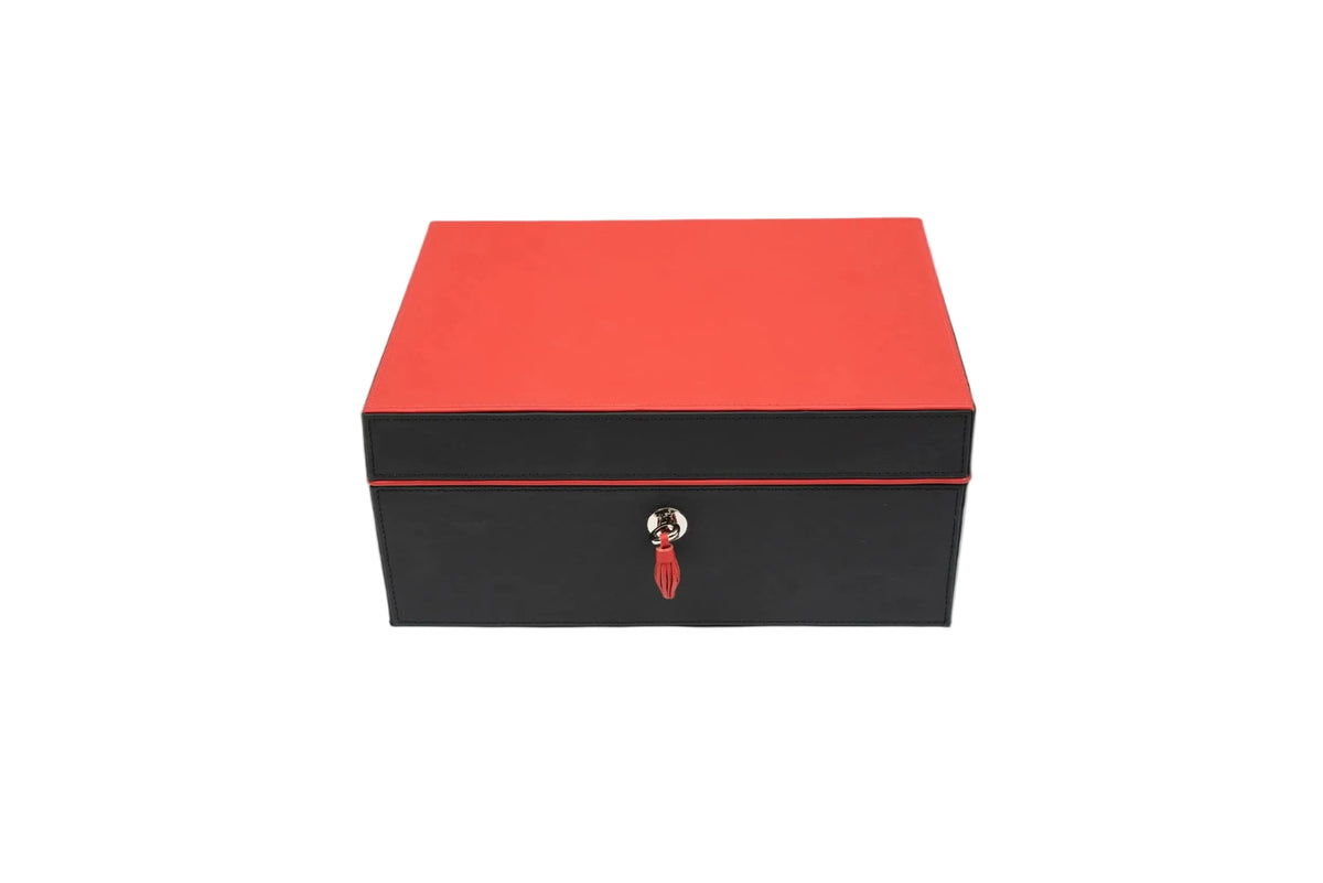 Brizard & Co – “Airflow” Cigar Humidor (30/40 Count) – Racing Black & Red Collection
