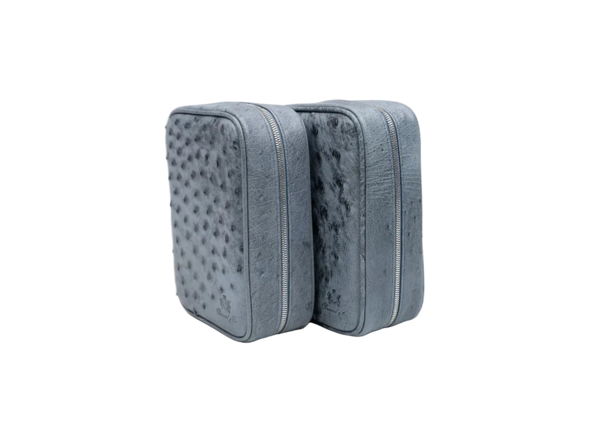 Brizard and Co - Havana Traveler - Genuine Ostrich Bruciato Denim