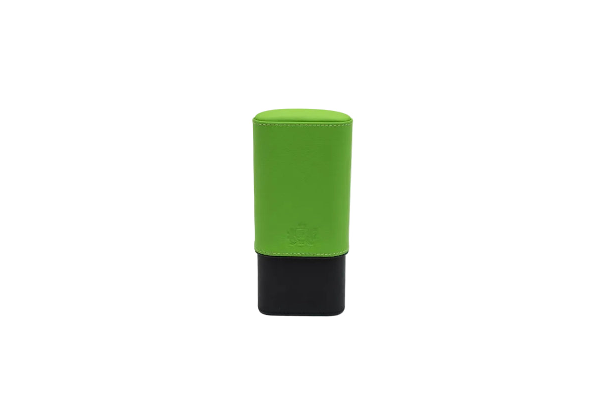 Brizard & Co – “Show Band” 3 Cigar Case – Racing Black & Lime Green Collection