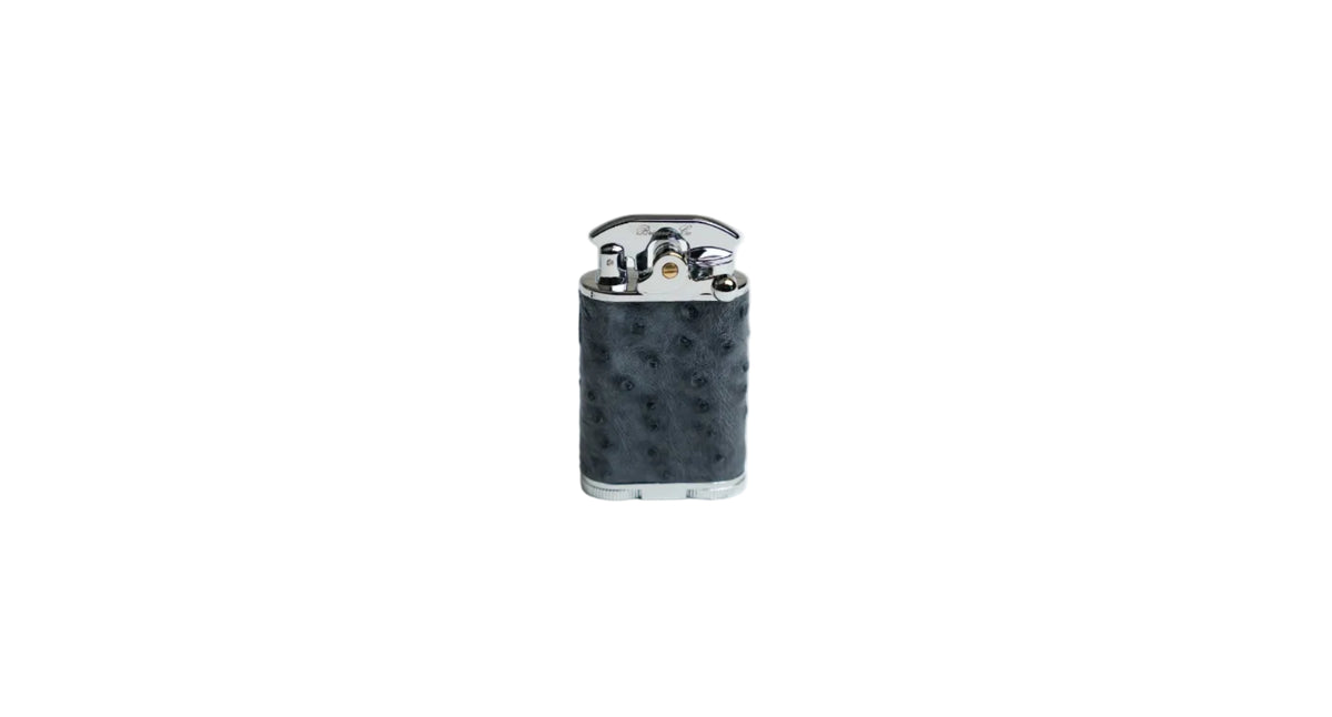 Brizard and Co - Gatsby Table Lighter - Genuine Ostrich Bruciato