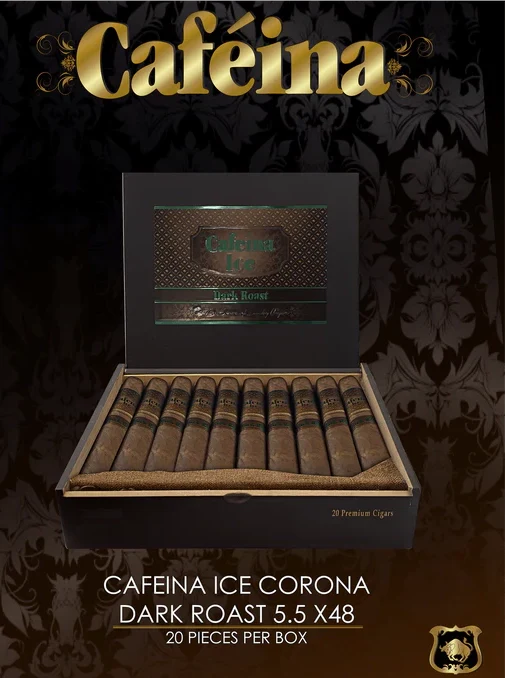 Lucky Cigar - INFUSED CIGARS: Caféina Ice Dark Roast - 5.5" x 48 Corona