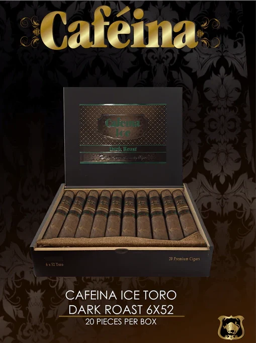 Lucky Cigar - INFUSED CIGARS: Caféina Ice Dark Roast - 6" x 52 Toro