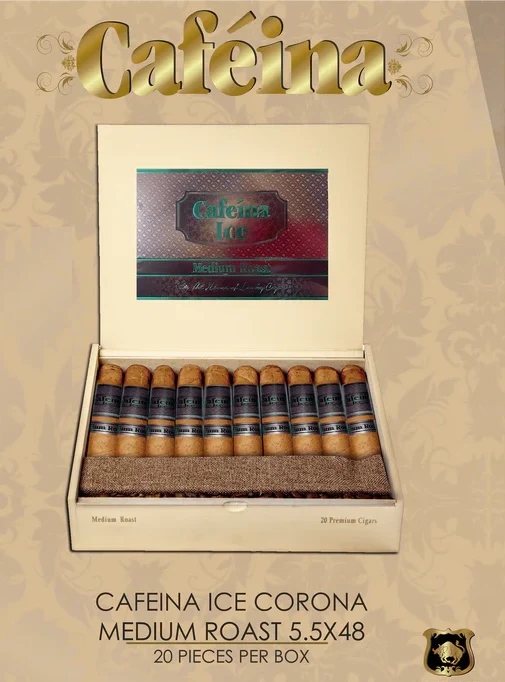 Lucky Cigar - INFUSED CIGARS: Caféina Ice Medium Roast - 5.5" x 48 Corona