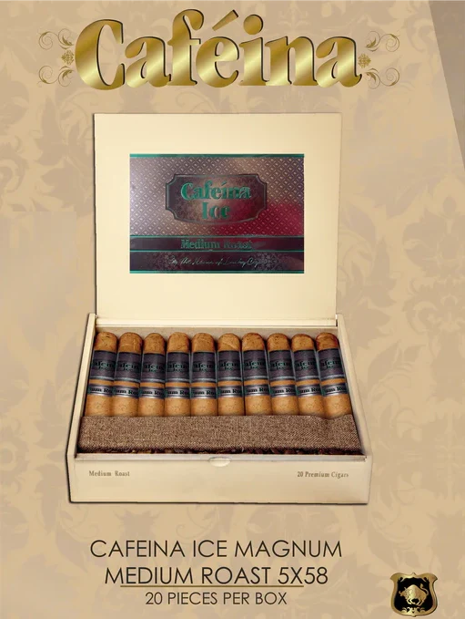 Lucky Cigar - INFUSED CIGARS: Caféina Ice Medium Roast - 5" x 58 Magnum
