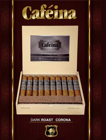 Lucky Cigar - INFUSED CIGARS: Caféina Medium Roast - 5.5" x 50 Corona