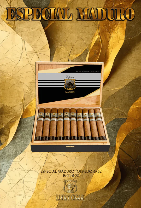 Lucky Cigar - Especial Maduro Box Press - 6" x 52 Torpedo