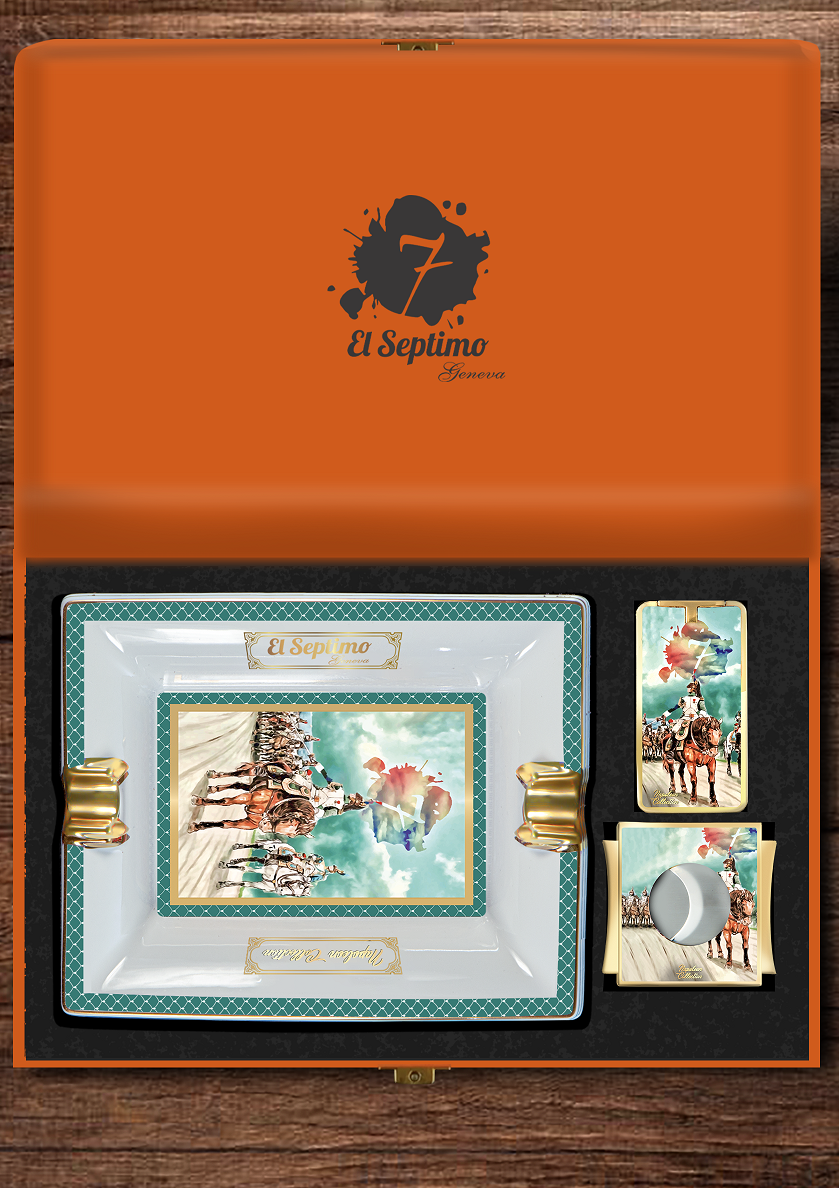 El-Septimo - Emperor Napoleon Gift Box (Ashtray, Cutter & Lighter)