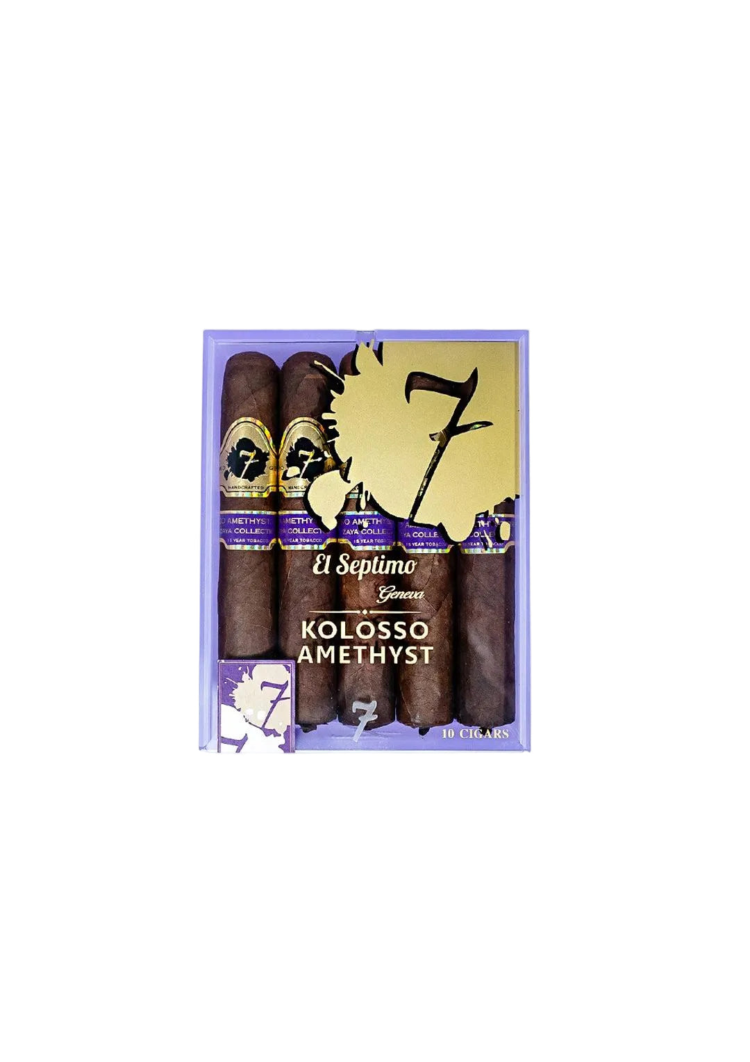 box of 10  El Septimo Kolosso Amethyst cigars