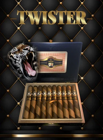 box of twister by lucky cigar with 10 cigars